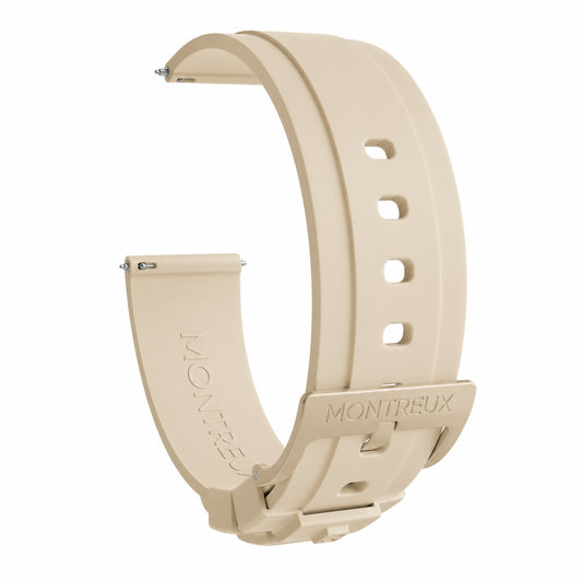 20mm Beige FKM Rubber Strap