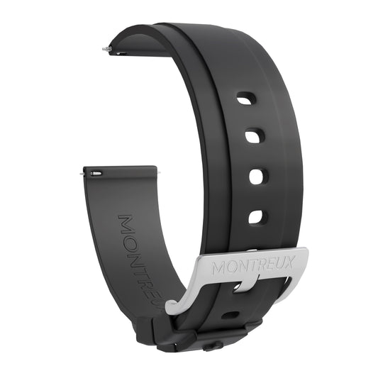 20mm Black FKM Rubber Strap
