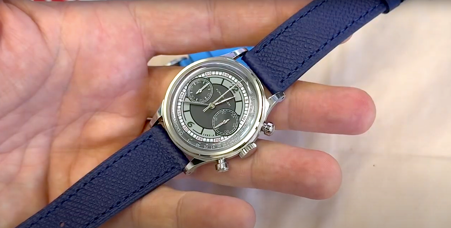 20mm Navy Blue French Epsom Leather Strap