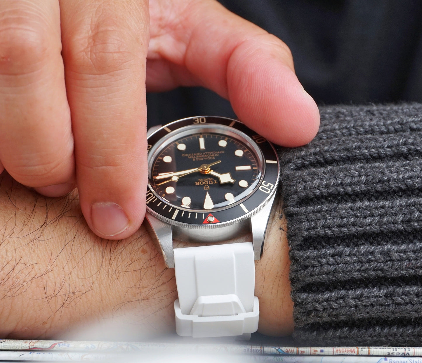 22mm White FKM Rubber Strap