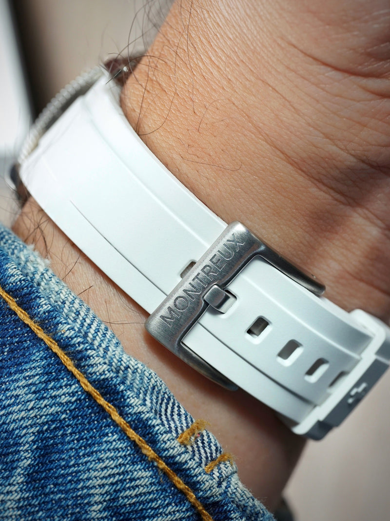 22mm White FKM Rubber Strap